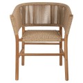 ARMCHAIR IRVINE FK9822 TEAK WOOD-SYNTHETIC ROPE IN NATURAL COLOR 64x56x76Hcm. ARMCHAIR IRVINE FK9822 TEAK WOOD-SYNTHETIC ROPE IN NATURAL COLOR 64x56x76Hcm.