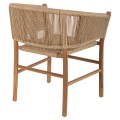 ARMCHAIR IRVINE FK9822 TEAK WOOD-SYNTHETIC ROPE IN NATURAL COLOR 64x56x76Hcm. ARMCHAIR IRVINE FK9822 TEAK WOOD-SYNTHETIC ROPE IN NATURAL COLOR 64x56x76Hcm.