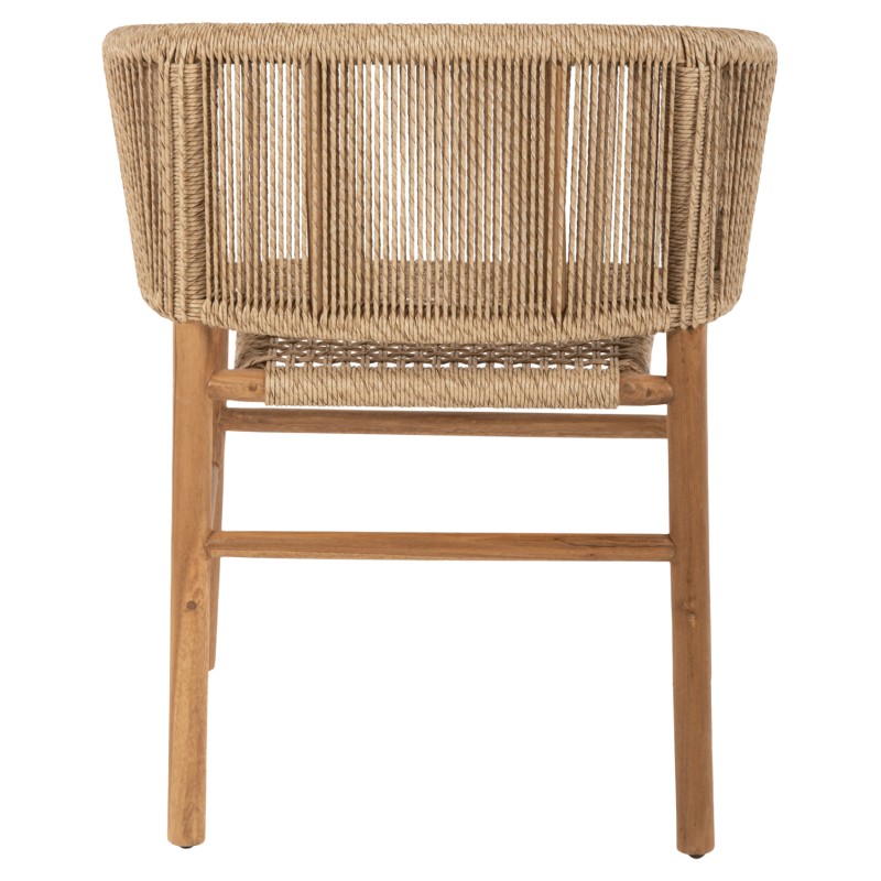 ARMCHAIR IRVINE FK9822 TEAK WOOD-SYNTHETIC ROPE IN NATURAL COLOR 64x56x76Hcm. ARMCHAIR IRVINE FK9822 TEAK WOOD-SYNTHETIC ROPE IN NATURAL COLOR 64x56x76Hcm.