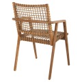ARMCHAIR VAYA FK9823 TEAK WOOD-SYNTHETIC ROPE IN NATURAL COLOR 53.5x60.5x85Hcm. ARMCHAIR VAYA FK9823 TEAK WOOD-SYNTHETIC ROPE IN NATURAL COLOR 53.5x60.5x85Hcm.