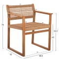 ARMCHAIR NARLEY FK9824 TEAK WOOD-SYNTHETIC ROPE IN NATURAL COLOR 60.5x52x76Hcm. ARMCHAIR NARLEY FK9824 TEAK WOOD-SYNTHETIC ROPE IN NATURAL COLOR 60.5x52x76Hcm.