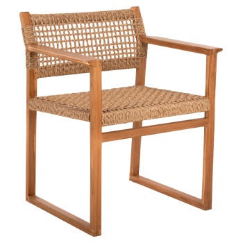 ARMCHAIR NARLEY FK9824 TEAK WOOD-SYNTHETIC ROPE IN NATURAL COLOR 60.5x52x76Hcm.
