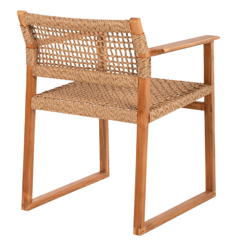 ARMCHAIR NARLEY FK9824 TEAK WOOD-SYNTHETIC ROPE IN NATURAL COLOR 60.5x52x76Hcm. ARMCHAIR NARLEY FK9824 TEAK WOOD-SYNTHETIC ROPE IN NATURAL COLOR 60.5x52x76Hcm.