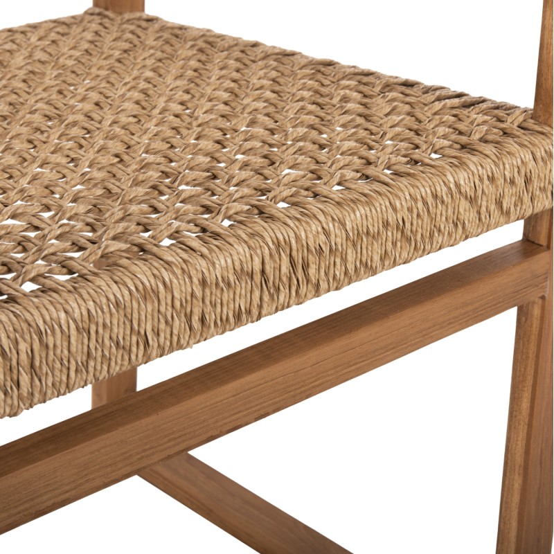 ARMCHAIR NARLEY FK9824 TEAK WOOD-SYNTHETIC ROPE IN NATURAL COLOR 60.5x52x76Hcm. ARMCHAIR NARLEY FK9824 TEAK WOOD-SYNTHETIC ROPE IN NATURAL COLOR 60.5x52x76Hcm.