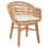 ARMCHAIR LAMORA FK9826 TEAK WOOD-SYNTHETIC ROPE-CUSHION 58.5x58.5x76Hcm.