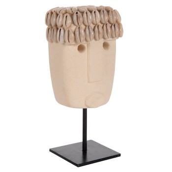 TABLE DECOR FACE FK4313 PARAS STONE IN BLACK METAL STAND 9x6x19Hcm.