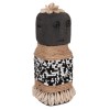 TABLE STATUETTE SUMBA FK4311 MADE OF BLACK PARAS STONE-BEADS-SEAGRASS ROPE 7x7x17Hcm.