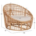 ARMCHAIR-NEST ENTO FK9814 RATTAN IN NATURAL SHADE-BEIGE CUSHION 85x75x67Hcm. ARMCHAIR-NEST ENTO FK9814 RATTAN IN NATURAL SHADE-BEIGE CUSHION 85x75x67Hcm.