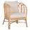 ARMCHAIR ESTOR FK9817 RATTAN IN NATURAL-WHITE CUSHION--B'RATED 78x75x92Hcm.