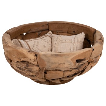 COFFEE TABLE ROUND FK4279 TEAK TREE ROOT PIECES IN NATURAL COLOR Φ100x43,5Hcm.