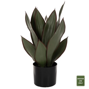 DECORATIVE SYNTHETIC PLANT IN POT FK7996 BROADLEAF SANSEVIERIA Φ14x12-51Υεκ.