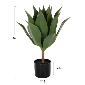 DECORATIVE SYNTHETIC PLANT IN POT FK7998 BROADLEAF AGAVE Φ15x12.5-62Hcm.