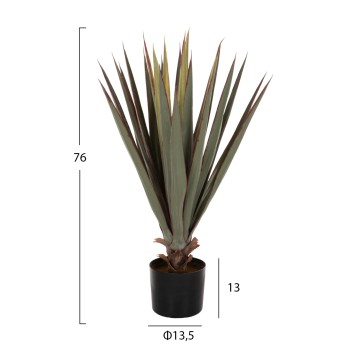 DECORATIVE SYNTHETIC PLANT IN POT FK7985 SISAL AGAVE Φ13,5x13-76Hcm.