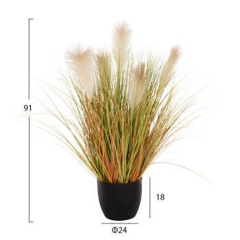 DECORATIVE SYNTHETIC PLANT IN POT FK4010 PHRAGMITES AUSTRALIS Φ24x18-91Hcm.