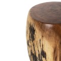 SIDE STOOL BOZZO FK9762 SUAR WOOD IN NATURAL Φ34x46Hcm.