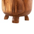 SIDE STOOL BOZZO FK9762 SUAR WOOD IN NATURAL Φ34x46Hcm.