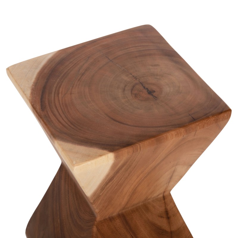 SIDE STOOL ANVIL FK9756 SUAR WOOD IN NATURAL  30x30x46Hcm.