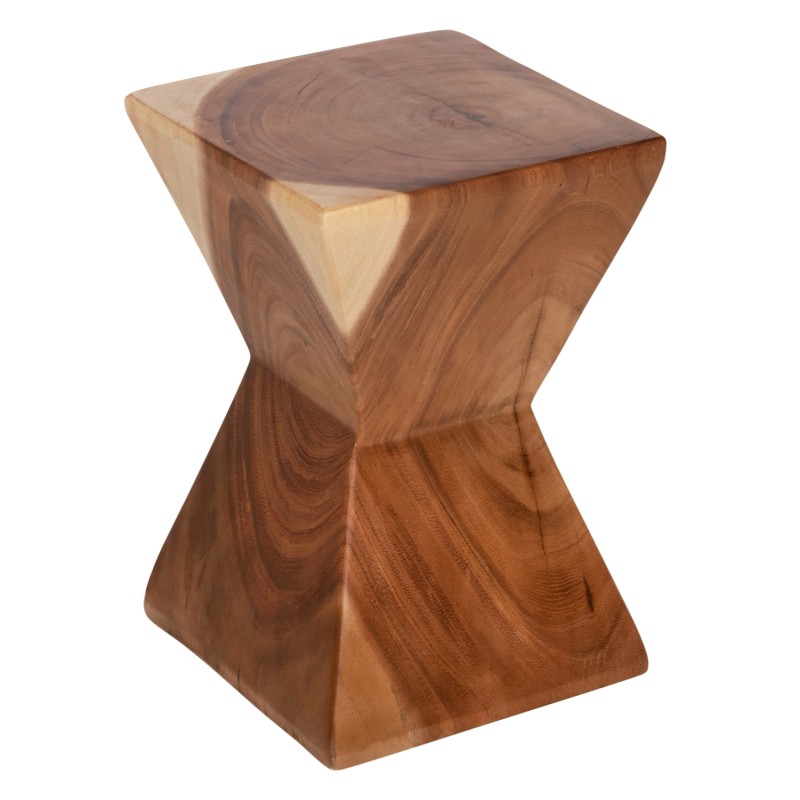 SIDE STOOL ANVIL FK9756 SUAR WOOD IN NATURAL  30x30x46Hcm.