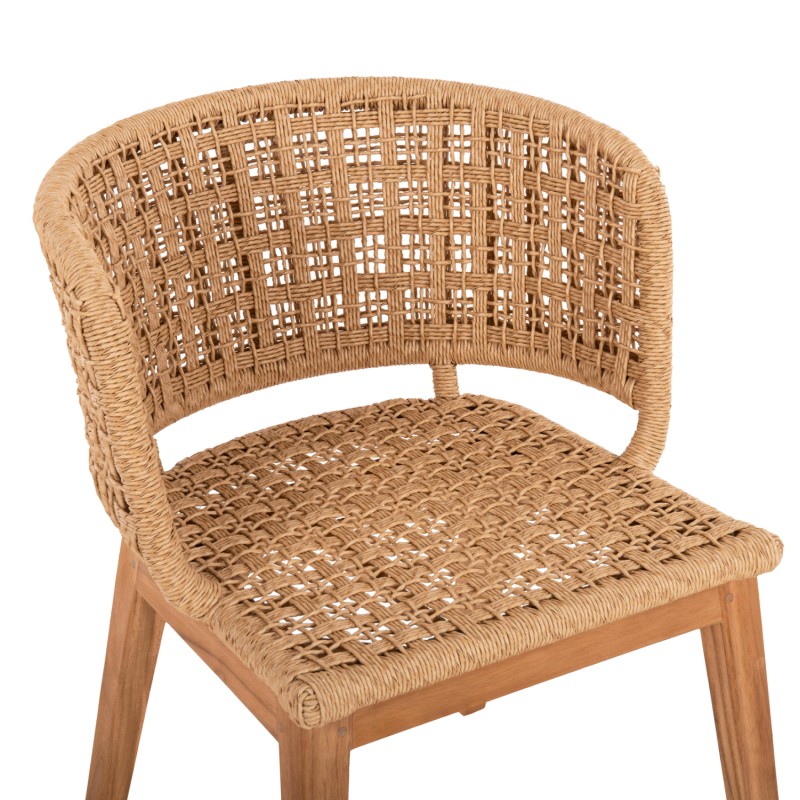 ARMCHAIR INDOORS FARLEY FK9827 TEAK WOOD-SYNTHETIC ROPE-NATURAL COLOR 58x59x72Hcm. ARMCHAIR INDOORS FARLEY FK9827 TEAK WOOD-SYNTHETIC ROPE-NATURAL COLOR 58x59x72Hcm.