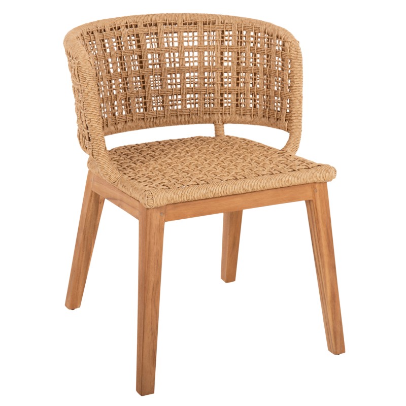 ARMCHAIR INDOORS FARLEY FK9827 TEAK WOOD-SYNTHETIC ROPE-NATURAL COLOR 58x59x72Hcm. ARMCHAIR INDOORS FARLEY FK9827 TEAK WOOD-SYNTHETIC ROPE-NATURAL COLOR 58x59x72Hcm.