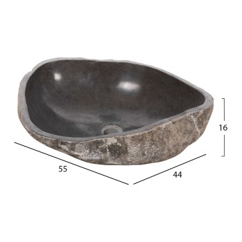 STONE SINK CARVED GREY COLOR 55x44x16Ηcm. FK4193 STONE SINK CARVED GREY COLOR 55x44x16Ηcm. FK4193