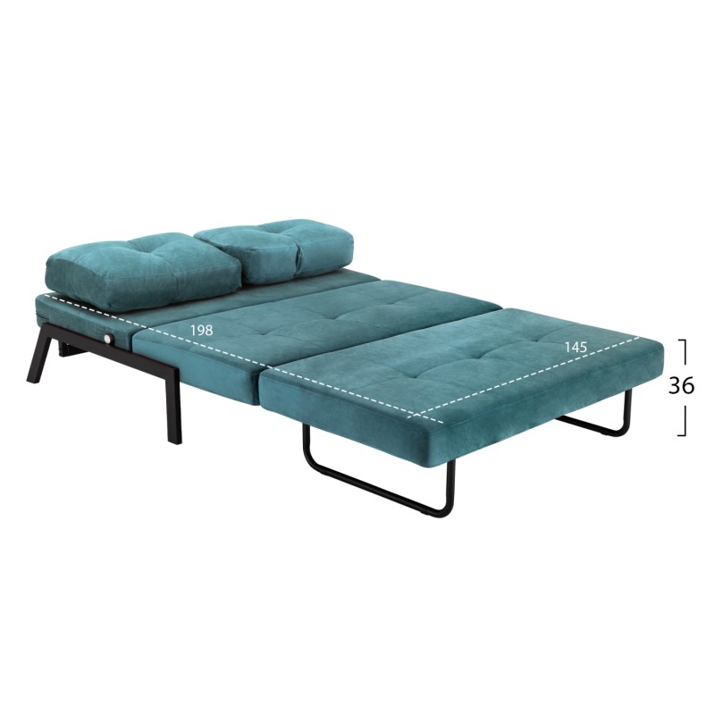 SOFA-BED CONSTANCE FK3079.15 MINT VELVET 2½-SEATER 151x92x66Hcm. SOFA-BED CONSTANCE FK3079.15 MINT VELVET 2½-SEATER 151x92x66Hcm.