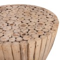 COFFEE TABLE FK9804 TEAK WOOD IN NATURAL Φ80x46Hcm. COFFEE TABLE FK9804 TEAK WOOD IN NATURAL Φ80x46Hcm.