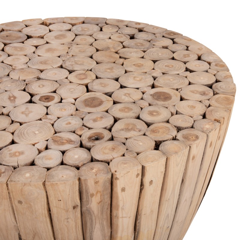 COFFEE TABLE FK9804 TEAK WOOD IN NATURAL Φ80x46Hcm. COFFEE TABLE FK9804 TEAK WOOD IN NATURAL Φ80x46Hcm.
