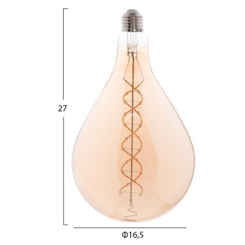 LIGHT BULB FK4052.02 LED FILAMENT 8W E27 3000K TEA COLOR DIMMABLE LIGHT BULB FK4052.02 LED FILAMENT 8W E27 3000K TEA COLOR DIMMABLE