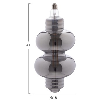 LIGHT BULB LED FILAMENT 8W E27 3000K SMOKE COLOR DIMMABLE FK4053.03