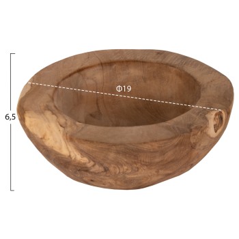TABLE DECOR BOWL YOKI ΗΜ9626 TEAK WOOD Φ19x6.5Hcm. TABLE DECOR BOWL YOKI ΗΜ9626 TEAK WOOD Φ19x6.5Hcm.