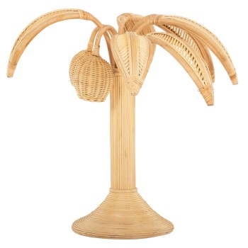 DECORATIVE TREE COCOON FK4319 COCONUT-TYPE MADE OF NATURAL RATTAN Φ88x84Hcm.