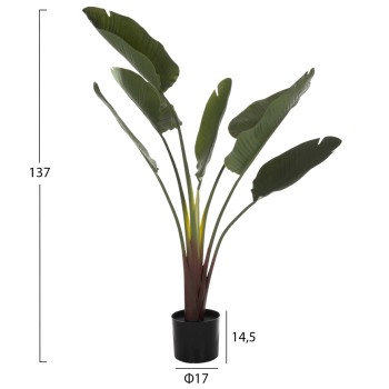 DECORATIVE SYNTHETIC PLANT IN POT FK7981 STRELITZIACEAE Φ17x14,5-137Hcm.