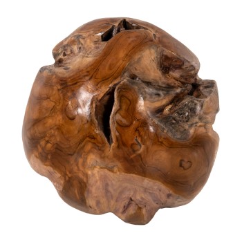FLOOR DECORATION CLEM FK9654 SPHERE MADE OF SOLID TEAK WOOD-SMALL SIZE Φ30cm.