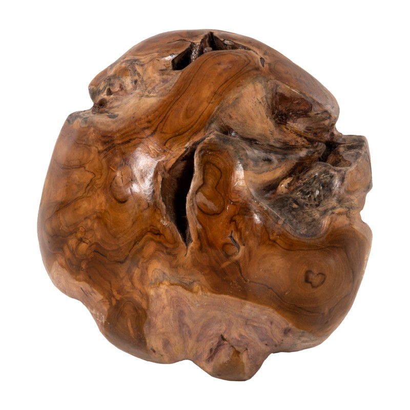 FLOOR DECORATION CLEM FK9654 SPHERE MADE OF SOLID TEAK WOOD-SMALL SIZE Φ30cm.