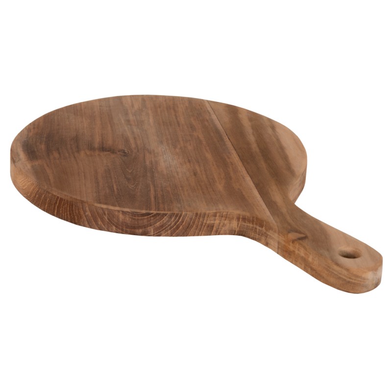 CUTTING BOARD ROUND FK4292 TEAK WOOD IN NATURAL-WITH HANGING HOLE AND HANDLE 23x35x2Hcm. CUTTING BOARD ROUND FK4292 TEAK WOOD IN NATURAL-WITH HANGING HOLE AND HANDLE 23x35x2Hcm.