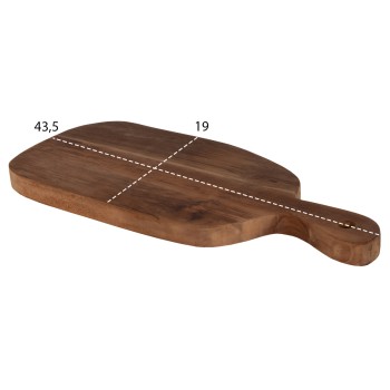 CUTTING BOARD IN NORMAL SHAPE FK4290 TEAK WOOD IN NATURAL- HANGING HOLE AND HANDLE 19x43,5x2Hcm.