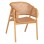 ARMCHAIR KENLEE FK9872 ASHWOOD AND NATURAL RATTAN IN NATURAL COLOR 57,5x55x81Hcm.