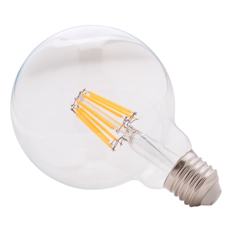 LIGHT BULB FK4050.01 GLOBO LED FILAMENT 8W E27 2700K CLEAR DIMMABLE LIGHT BULB FK4050.01 GLOBO LED FILAMENT 8W E27 2700K CLEAR DIMMABLE