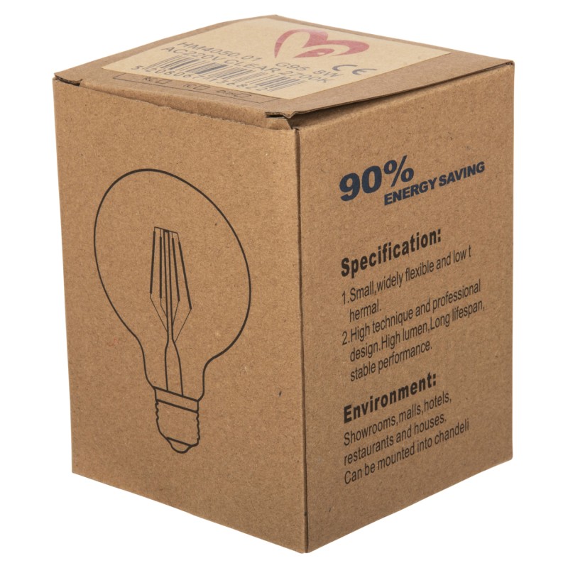 LIGHT BULB FK4050.01 GLOBO LED FILAMENT 8W E27 2700K CLEAR DIMMABLE LIGHT BULB FK4050.01 GLOBO LED FILAMENT 8W E27 2700K CLEAR DIMMABLE