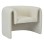 ARMCHAIR RIKER FK9682.04 METAL FRAME-WHITE BOUCLE FABRIC 92x74x69Hcm.