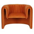 ARMCHAIR RIKER FK9682.05 METAL FRAME-ORANGE VELVET 92x74x69Hcm.