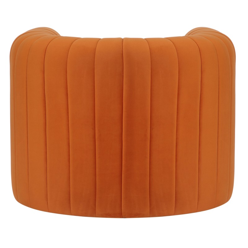ARMCHAIR RIKER FK9682.05 METAL FRAME-ORANGE VELVET 92x74x69Hcm.