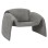 ARMCHAIR LAFORGE FK9679.01 GREY BOUCLE FABRIC-METAL FRAME 100x83x66Hcm.