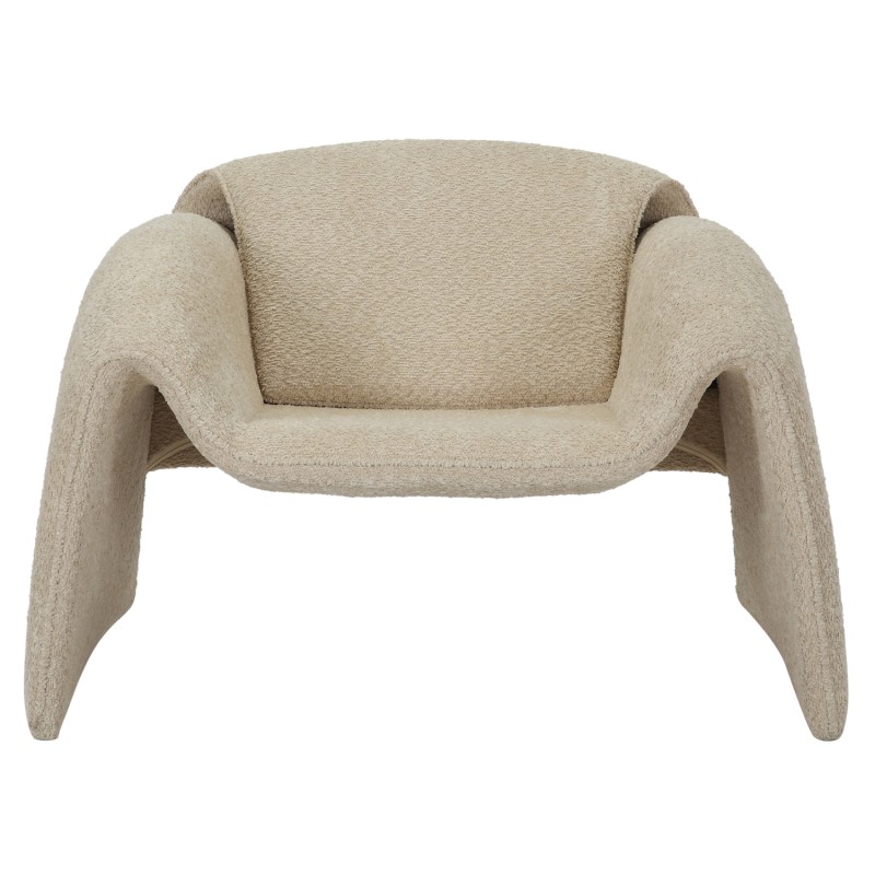 ARMCHAIR LAFORGE FK9679.03 BEIGE BOUCLE FABRIC-METAL FRAME 100x83x66Hcm. ARMCHAIR LAFORGE FK9679.03 BEIGE BOUCLE FABRIC-METAL FRAME 100x83x66Hcm.