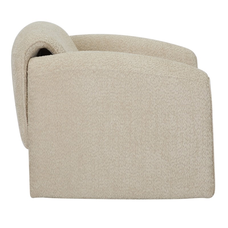 ARMCHAIR LAFORGE FK9679.03 BEIGE BOUCLE FABRIC-METAL FRAME 100x83x66Hcm. ARMCHAIR LAFORGE FK9679.03 BEIGE BOUCLE FABRIC-METAL FRAME 100x83x66Hcm.