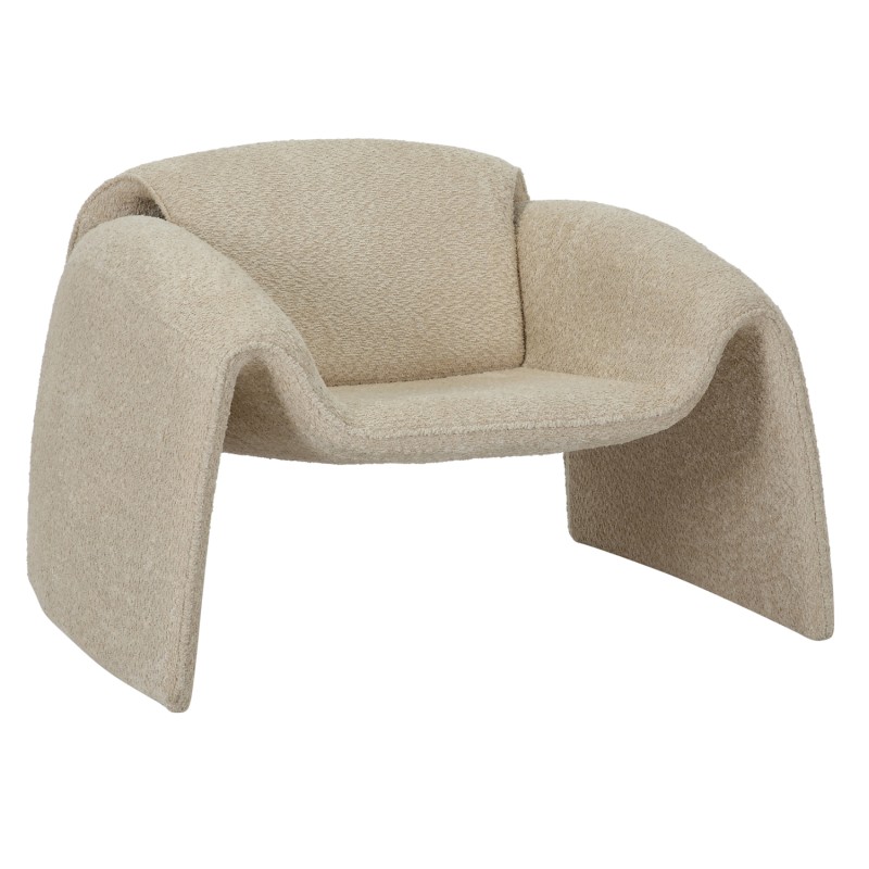 ARMCHAIR LAFORGE FK9679.03 BEIGE BOUCLE FABRIC-METAL FRAME 100x83x66Hcm. ARMCHAIR LAFORGE FK9679.03 BEIGE BOUCLE FABRIC-METAL FRAME 100x83x66Hcm.