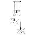 CEILING PENDANT LAMP FK4076 3-LIGHT BLACK METAL Φ23x122Hcm. CEILING PENDANT LAMP FK4076 3-LIGHT BLACK METAL Φ23x122Hcm.