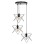 CEILING PENDANT LAMP FK4076 3-LIGHT BLACK METAL Φ23x122Hcm.
