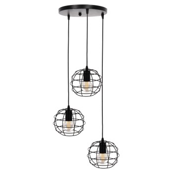 CEILING PENDANT LAMP FK4038 3 METAL SPHERES Φ23x122Hcm.